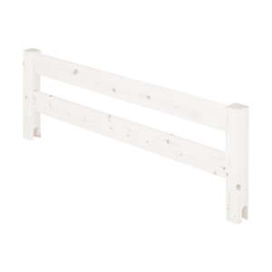 Bílá bezpečnostní zábrana z borovicového dřeva k posteli Flexa Classic, délka 116 cm