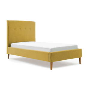 Dětská žlutá postel PumPim Noa, 200 x 90 cm