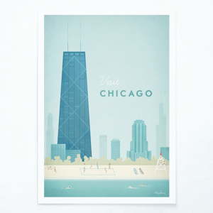 Plakát Travelposter Chicago, A3