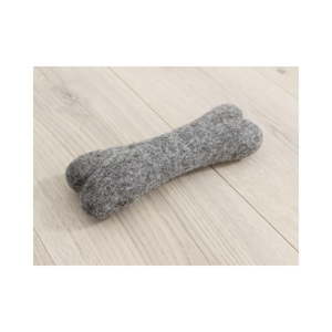 Ořechově hnědá zvířecí vlněná hračka ve tvaru kosti Wooldot Pet Bones, délka 22 cm