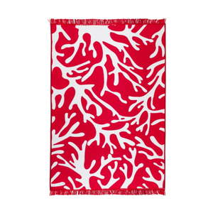 Červeno-bílý oboustranný koberec Coral Reef, 120 x 180 cm