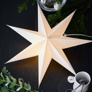 Markslöjd Dekorační hvězda Lively, závěsná, bílá, Ø 60 cm