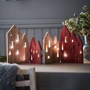 Markslöjd LED dekorativní světlo View ze dřeva, červená