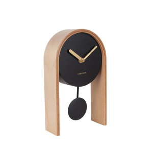 Stolní hodiny s březovým dřevem Karlsson Smart Pendulum Light