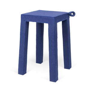 Modrá dřevěná stolička TemaHome Handle, 30x30x45 cm