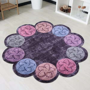Odolný koberec Vitaus Flower Circus, ⌀ 160 cm