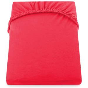 Červené elastické prostěradlo DecoKing Nephrite Red, 100–120 cm