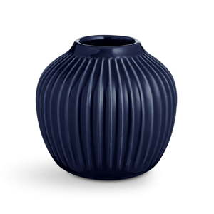 Tmavě modrá kameninová váza Kähler Design Hammershoi, ⌀ 13,5 cm