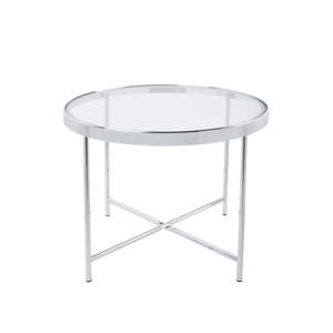 Bílý konferenční stolek Leitmotiv Smooth, 60 x 46 cm