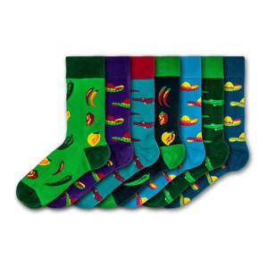 Sada 7 párů barevných pánských ponožek Funky Steps, velikost 41 - 45