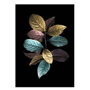 Obraz Styler Glas Pastell Leafes, 70 x 100 cm