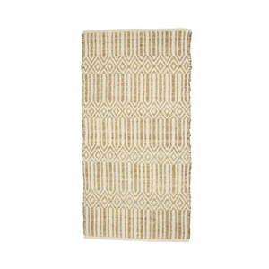 Béžový koberec z mořské trávy a bavlny Simla, 140 x 70 cm
