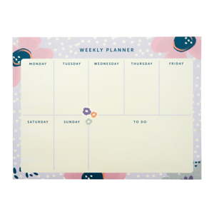 Týdenní plánovač Busy B Planner Pretty/Floral, 60 listů