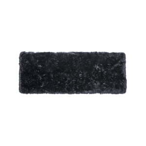 Černý koberec z ovčí vlny Royal Dream Zealand Long, 70 x 190 cm