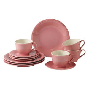 12dílný růžový porcelánový set nádobí na kávu Like by Villeroy & Boch Group