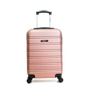 Světle růžový cestovní kufr na kolečkách BlueStar Bilbao, 35 l