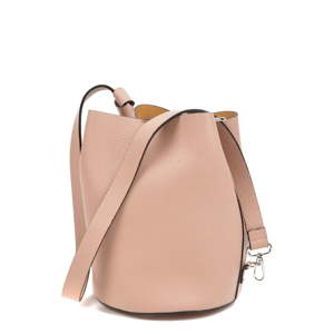 Pudrově růžová kožená kabelka Mangotti Bags Monica