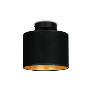 Černé stropní svítidlo s detailem ve zlaté barvě Sotto Luce Mika XS CP, ⌀ 20 cm