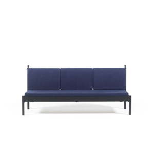 Tmavě modrá třímístná venkovní sedačka Mitas, 76 x 209 cm