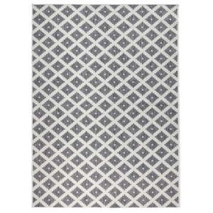 Šedo-krémový oboustranný koberec vhodný i na ven Bougari Nizza, 120 x 170 cm
