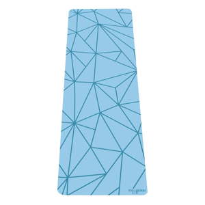 Tyrkysově modrá podložka na jógu Yoga Design Lab Geo Aqua, 5 mm