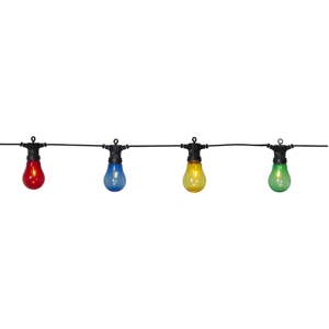 Venkovní světelný party LED řetěz s barevnými žárovkami Star Trading Circus, délka 5 m