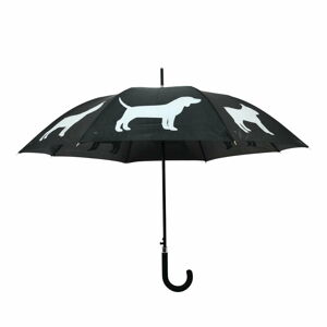 Černo-bílý deštník s reflexními prvky Esschert Design Dog