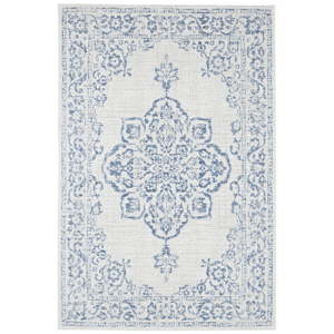 Modro-krémový venkovní koberec Bougari Tilos, 80 x 150 cm