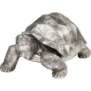 Dekorativní soška želvy ve stříbrné barvě Kare Design Turtle