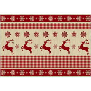 Koberec Vitaus Christmas Period Red Deers Pattern, 50 x 80 cm