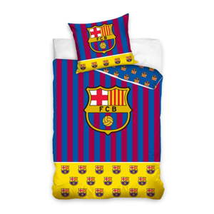 Dětské bavlněné povlečení na jednolůžko CARBOTEX FC Barcelona Logo II, 160 x 200 cm