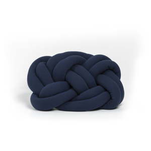 Tmavě modrý polštář Cloud Knot Decorative Cushion, 40 x 32 cm