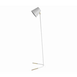 Bílá volně stojící lampa s detaily ve zlaté barvě Leitmotiv Noble