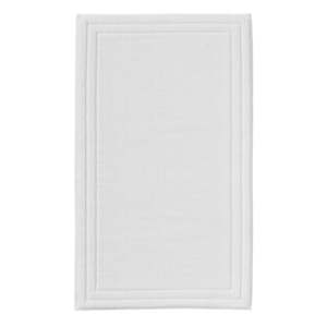 Bílá koupelnová předložka s příměsí bavlny Aquanova Riga, 60 x 100 cm