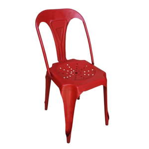 Červená železná židle Antic Line Pedro
