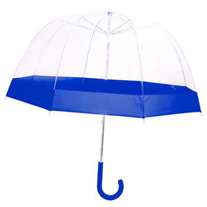 Dětský transparentní holový deštník s modrými detaily Birdcage, ⌀ 58 cm