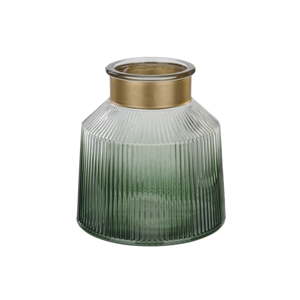 Zelená skleněná váza Native Verde, ⌀ 19 cm