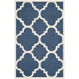Modrý vlněný koberec Safavieh Clark, 91 x 152 cm