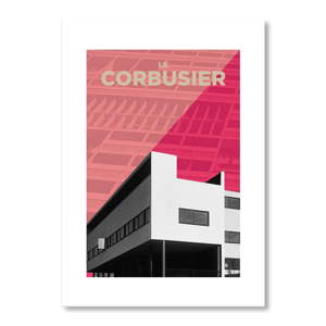 Autorský plakát Corbusier Pink