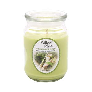 Vonná svíčka ve skle ze sojového vosku s vůní citronové trávy a zázvoru Candle-Lite, doba hoření až 115 hodin