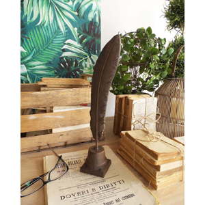Kovové těžítko ve tvaru psacího brku Orchidea Milano Book, výška 36 cm