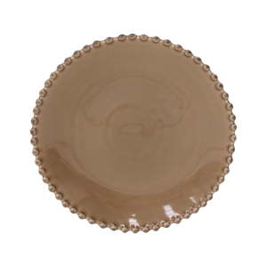 Kakaově hnědý kameninový dezertní talíř Costa Nova Pearl, ⌀ 22 cm