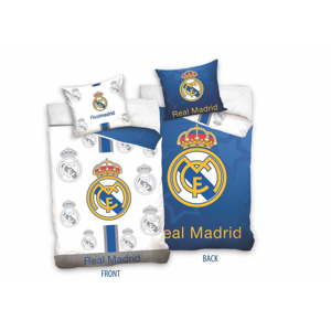 Dětské bavlněné oboustranné povlečení na jednolůžko CARBOTEX Real Madrid Club I, 160 x 200 cm