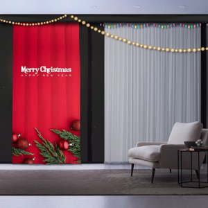 Vánoční závěs Christmas, 140 x 260 cm