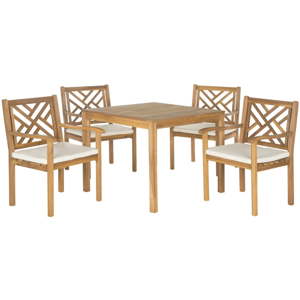Set zahradního stolu a židlí z akáciového dřeva Safavieh Mendoza