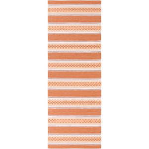 Oranžový běhoun vhodný do exteriéru Narma Runo, 70 x 300 cm