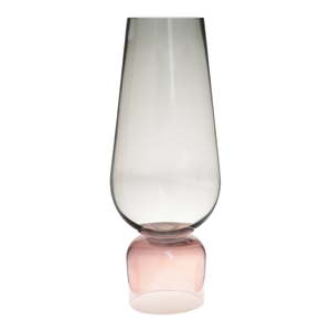 Růžovo-zelená skleněná váza InArt Fragile, výška 62 cm