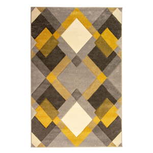 Šedo-žlutý koberec Flair Rugs Nimbus Ochre, 80 x 150 cm
