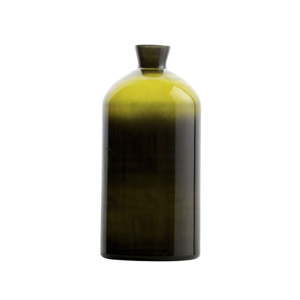 Tmavě zelená skleněná váza BePureHome Chemistry, výška 40 cm