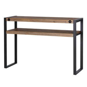 Černo-hnědý konzolový stolek z akáciového dřeva sømcasa Boston
